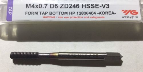 M4 x .7 d6 roll form taps w/ oil groove  edp#zd246 yg1 ticn coated for sale