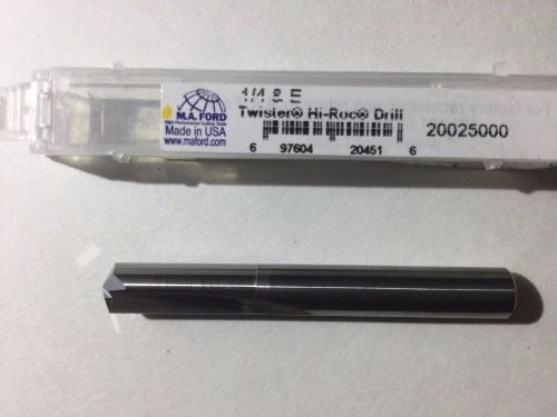 1/4 carbide drill (0.25) hi-roc straight flute drill, ma ford 20025000 for sale