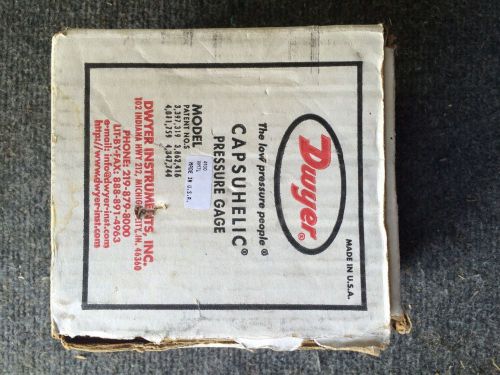 Dwyer 0-100 inch of wc capsuhelic Gage new in box