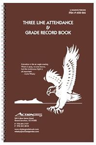 Action publishing, inc. 6gb-066 whaley three-line gradebook (7.75 x 12 inches) for sale