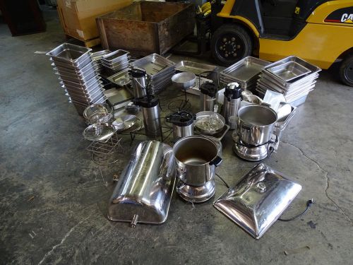 Big Lot Restaurant Stainless Steel Pans Trays Coffee Carafes