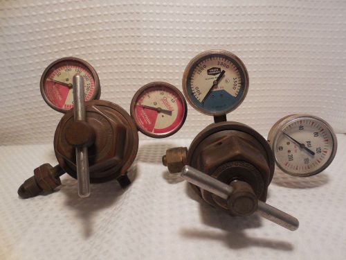 Linde company oxygen - r65, acetylene  r66 torch regulator set welding braizing for sale