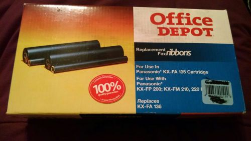 Office Depot Replacement Fax Ribbon Panasonic KX-FA135 KX-FA136