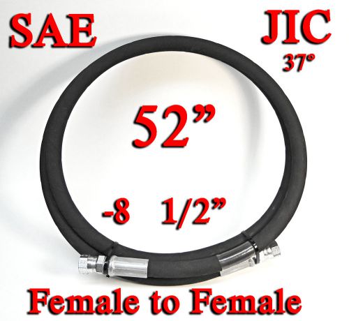 1-ez-flex 52&#034; parker 1/2&#034; -8 female jic straight 37-deg hydraulic hose 3000 psi for sale