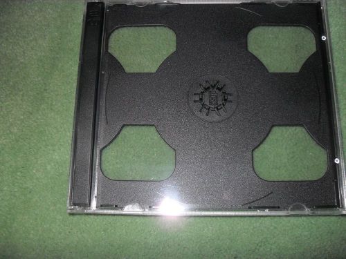 40 DOUBLE BLACK JEWEL CD/DVD CASES- 10.4MM -HOLDS 2 DISCS