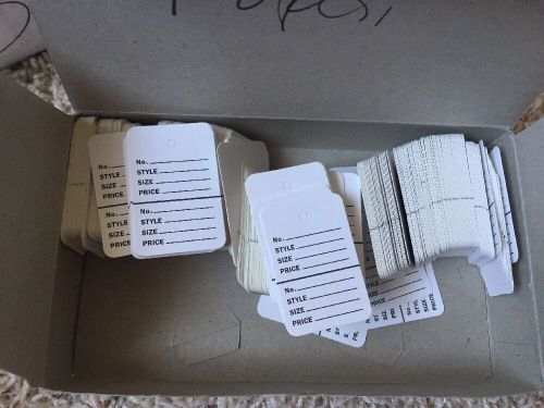 400 Pcs Small White Unstrung Coupons Tags