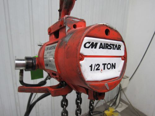 Cm 7401d 1/2 ton air pneumatic chain hoist 1000 lb. 10&#034; lift for sale