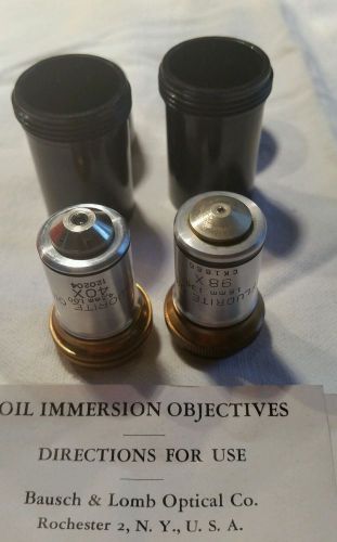 Bausch &amp; Lomb oil immersion objective 40x, 98x