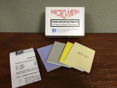 Micro-mesh countertop repair kit (repairs corian) removes scuffs &amp; scratches for sale