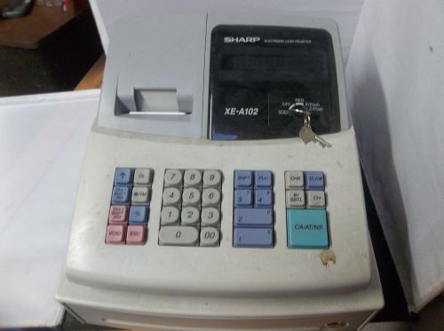 GRD Sharp  Cash Register XE-A102 w/ KEYS (For Parts or Repair) -