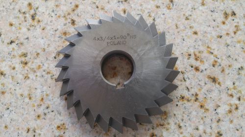 POLAND 4 X 3/4 X 1&#034; HOLE 90° VEE CUTTER, DOVETAIL CUTTER