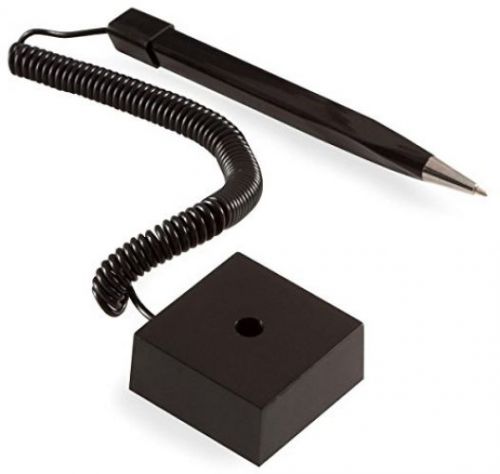 Displays2go set of 50, counter pens with base for reception area, plastic coil, for sale