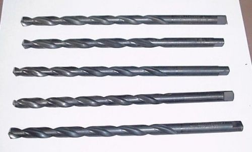 5pc 21/64&#034; 8.2mm Metric &amp; Letter P Twist Drill bits  8-1/2&#034; Long hs USA US Made