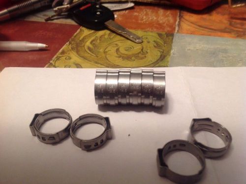 Set Of 10 Stepless Clamps # 18.5 For 3/8&#034; Vinyl Hose