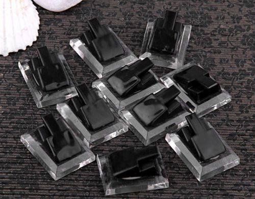 Wholesale 10pcs Rectangle Finger Ring Jewelry Display Stand Holder Case 1.3x1&#034;