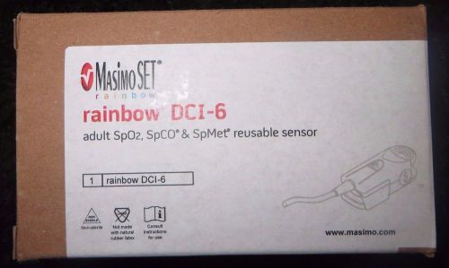 Masimo Rainbow DCI-6 Adult SpO2,SpCO &amp; SpMet reusable sensor. Ref.#3657