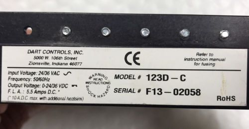 DART CONTROLS DC DRIVE MODEL123D-C  OUTPUT VOLTAGE 0-24/36 VDC