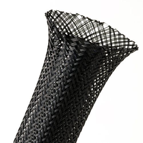Hellermann tyton 170-03002 expandable braided sleeving, 0.75&#034; diameter, black, for sale