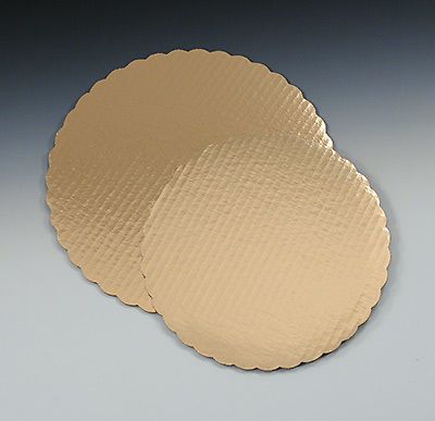 12&#034; Gold Round Bakery Pads (100 Pads)