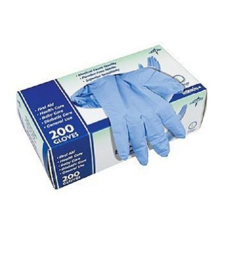Curad medline nitrile exam glove powder free medical hospitals quality 200ct l for sale