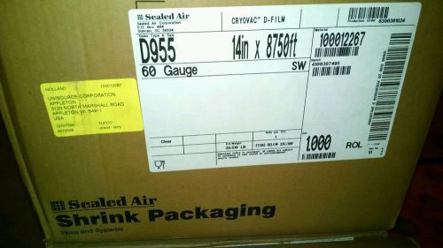 Sealed Air D955 Cryovac 14in X 8750ft 60 Gauge SW Shrink Packaging