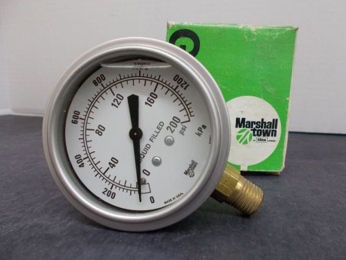 Marshall town liquid filled pressure gauge - 200 psi ... (store item #3) for sale