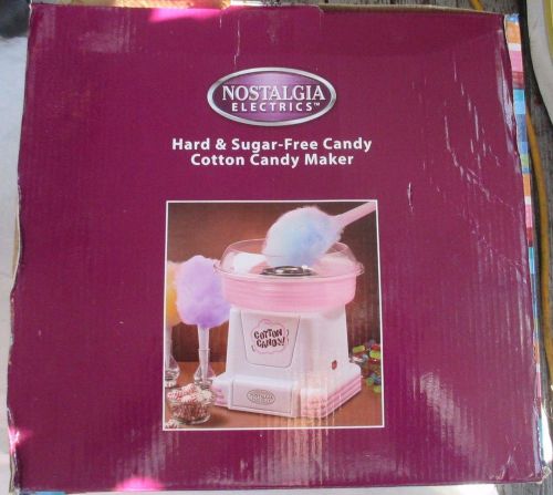 NOSTALGIA ELECTRICS HARD &amp; SUGAR-FREE CANDY COTTON CANDY MAKER, PCM805 NIB