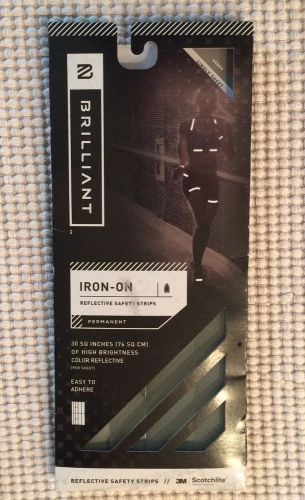 Brilliant Reflective Safety Strips 3M Scotchlite Iron on 30 Square Inches New