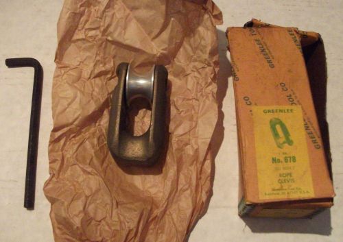 Greenlee 678 Rope Clevis - 6,500 lbs. Capacity NEW OLD STOCK