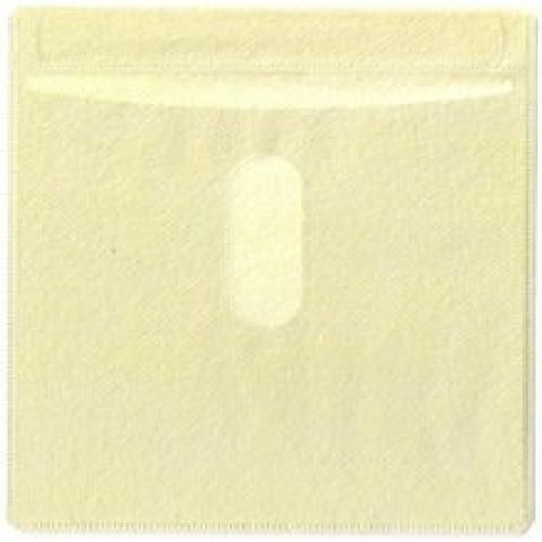 100 piece cd double-sided plastic sleeve yellow office home case keeper holder for sale