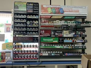 Cigarette Display Rack Shelving. Tobacco Fixture.
