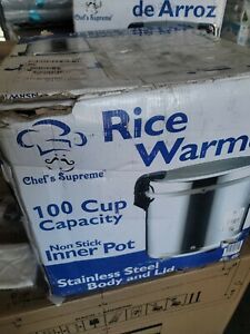 Chef&#039;s Supreme NSRW100 100 Cup Stainless Rice Warmer