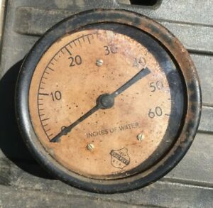 Ashcroft 0-60 inch Water Pressure Gauge Meter Vintage Used Untested Steampunk?
