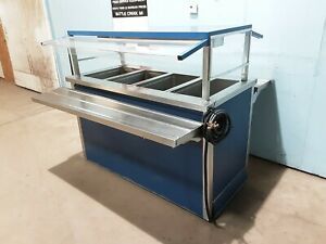 &#034;DELFIELD&#034; HD COMMERCIAL (NSF) 4 PANS HOT BUFFET TABLE w/SNEEZE GUARD ON CASTERS