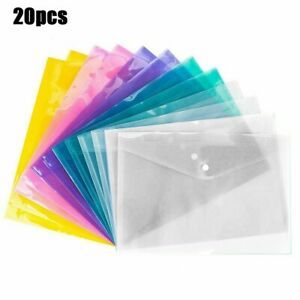 Supplies Document Wallet Tuition Bag 20pcs A4 Plastic Filing Information Bag
