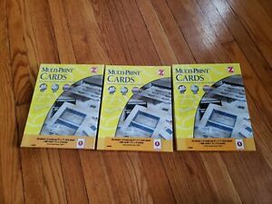 2000 VTG Ink Jet LOT of 3 Box Z Rotary Multi Print Cards 1150+ Cards 123 Sheets