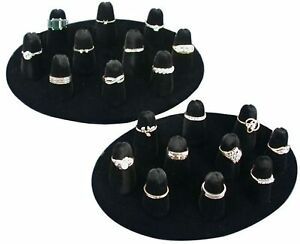 10 Ring Finger Display Black Velvet 2Pcs