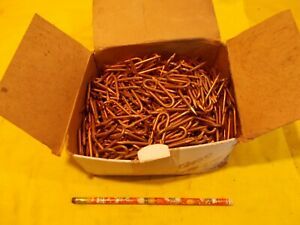 7.4 LBS of COPPERWELD USA FENCE STAPLES farm fencing repair nails COPPER PLATED