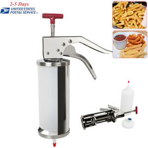 US 1L Manual Spanish Donuts Churrera Churros Filler Filling Machine Dessert Make
