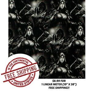 HYDROGRAPHIC WATER TRANSFER HYDRO DIP WARRIOR PRINCESS FILM 1M (19&#034; X 38&#034;)