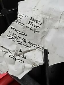 Belden 8898 #18awg High Voltage Hook-up Test Lead Wire 90C 10000V 10kV Red /5ft