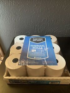 BERKLEY JENSEN THERMAL PAPER ROLLS 9 PK 3 1/8 IN. X 220 FT 7/16 IN. CORE SEALED