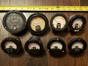 8 Vintage Weston Panel Meter. Steampunk