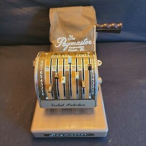 Paymaster Series X-550 Check Writer Stamping Machine CHICAGO ILLINOIS with Key