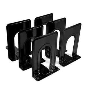 Bookends,  Metal Bookends Book Ends for Shelves Economy Universal Nonskid Black