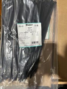 Panduit Cable Ties PLT4H-TL0, 14.5in, black, QTY 2,500