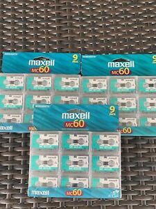 Maxell MC60 Micro Cassettes-Lot Of 3-9 Packs-New In Package Model #MC-60UR
