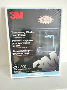 3M Transparency Film for Laser Printers 60 Sheets – CG3300 (New Sealed Package)