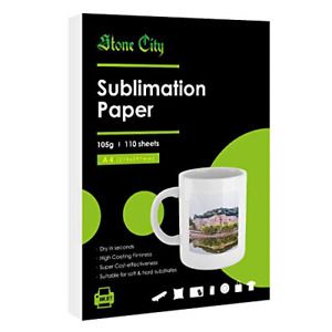 Sublimation Paper 110 Sheets 8.3x11.7 for Heat Transfer DIY gift A4 Compatible