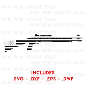 Benelli M4 Shotgun USA SVG - Gun Cricut Files - Benelli Silhouettes - Shotgun